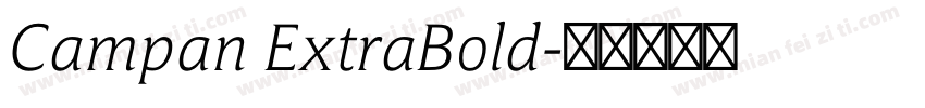 Campan ExtraBold字体转换